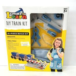 Create and Learn Kids DIY Train Project Kit with Real Tools for Age 5 and Up New